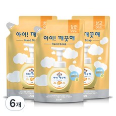 아이깨끗해 폼 핸드솝 순 파우더향 리필, 6개, 450ml