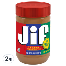 Jif 지프 크리미 땅콩버터, 454g, 2개