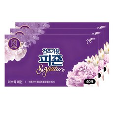피죤 건조기용 드라이시트 섬유유연제 시그니처 미스틱레인, 40개입, 3개