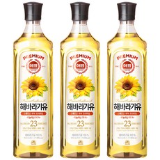 해표 해바라기유, 3개, 900ml