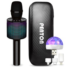 펜톤 무선 LED 블루투스 마이크 + 카본케이스 + 미러볼