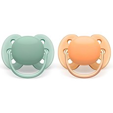 필립스아벤트 울트라 소프트 노리개젖꼭지 그린 + 오렌지