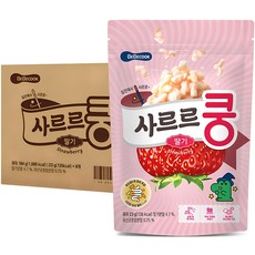 베베쿡 사르르쿵 과자, 딸기맛, 23g, 8개