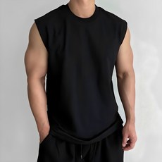어필더핏 캐주얼 남자 여름 박스 나시 민소매 오버핏 나시티