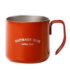 오슬로 아웃백 이중진공 스텐 머그컵 340ml, 레드, 1개 레드, 1개