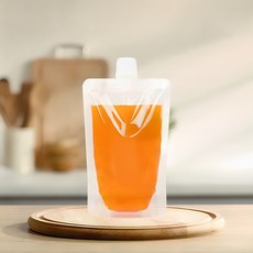 THE100% 飲料分裝透明吸嘴袋, 10*15cm(15mm), 50包, 1組