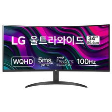 LG전자 WQHD 울트라와이드 모니터 방문설치, 86.4cm, 34WR50QK