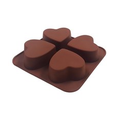 SL愛心矽膠模具 4格, 單色, 1個