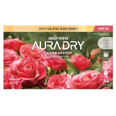 아우라 드라이 시트 섬유유연제 스윗만다린 & 피오니 본품, 1개, 40매