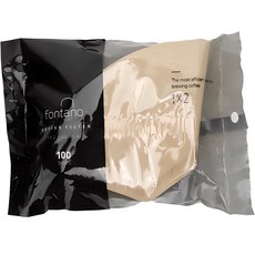 fontano 咖啡濾紙 棕色 3~4人用, 100入, 1個