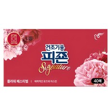 피죤 건조기용 시트 섬유유연제 플라워 페스티벌 본품, 1개, 40매