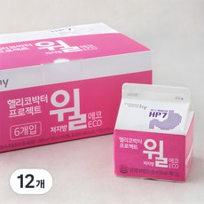 한국야쿠르트 윌 저지방 에코, 180ml, 6개입, 2개 180ml, 12개