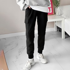 가비진 여성용 키작녀 카고 조거 스판 팬츠