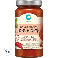 청정원 아라비아따 스파게티 소스, 3개, 600g