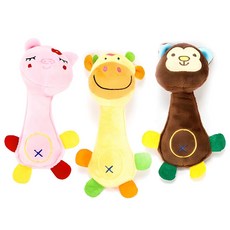 SKIP HOP 叮咚寵物寵物叢林娃娃玩具 3件套, 豬+牛+猴子, 1組