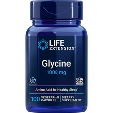 LIFE EXTENSION 甘胺酸素食膠囊 1000mg, 100顆, 1罐
