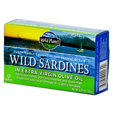 Wild Planet 特級初榨橄欖油沙丁魚罐頭, 1個, 125克