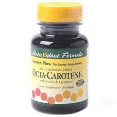 Nature's Plus 八胡蘿蔔素葉黃素和番茄紅素軟膠囊, 30入, 1個