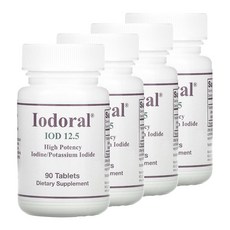 Optimox IOD 12.5碘化鉀補充錠, 90顆, 4罐