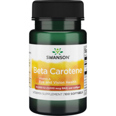 Swanson 斯旺森 Beta胡蘿蔔素維生素A軟膠囊 10000IU, 100顆, 1罐