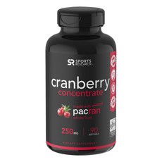 SPORTS RESEARCH 蔓越莓濃縮軟膠囊 250mg, 90顆, 1罐