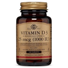 SOLGAR 維他命D3錠 1000IU, 180顆, 1罐