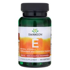 Swanson 斯旺森 維生素E軟膠囊 400IU, 100顆, 1罐