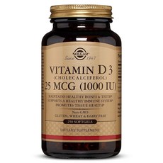 SOLGAR 維他命D3膽鈣化醇軟膠囊 10000lU, 250顆, 1罐
