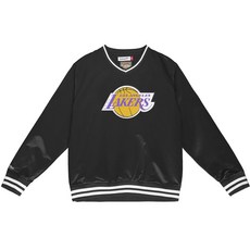 Mitchell & Ness 洛杉磯湖人隊緞面套頭運動風衣