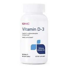 GNC 健安喜 維他命D 2000 IU保健錠 50mcg, 180顆, 1罐