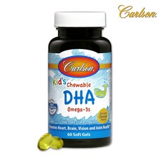 Carlson DHA Omega 3軟膠囊 柳橙味, 1瓶, 60顆