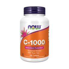 NOW Foods 維他命C-1000補充錠, 100顆, 1罐