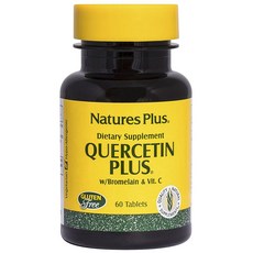 Nature's Plus 槲皮素加菠蘿蛋白酶和甜菜 C 無麩質片劑, 1個, 60入