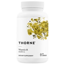 THORNE RESEARCH 維他命A膠囊, 90顆, 1罐