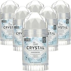 美國 CRYSTAL 礦物鹽身體固體除臭棒 無香, 120g, 6支