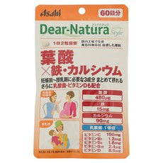 Asahi 朝日 Dear Natura Style葉酸&鐵&鈣錠, 1包, 120顆