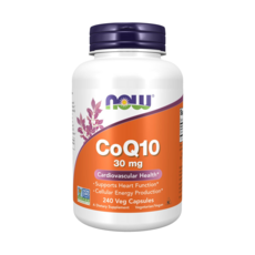 NOW Foods 輔酶Q10素食膠囊 30mg, 240顆, 1罐