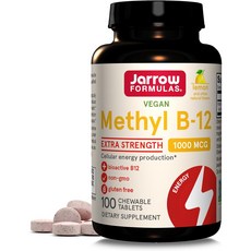 Jarrow FORMULAS 賈羅公式 甲基B12口含錠 檸檬口味 1000mcg, 100顆, 1罐