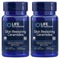LIFE EXTENSION 皮膚護理神經醯胺素食膠囊, 30顆, 2罐