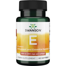 Swanson 斯旺森 維生素E軟膠囊 400IU, 60顆, 1罐