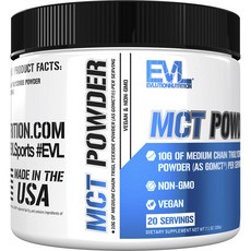 EVLUTIONNUTRITION MCT 粉末 無味, 1個, 200g