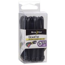 Night Eyes Gear Tie Pro Pack 齒輪零件 12 件, 黑色