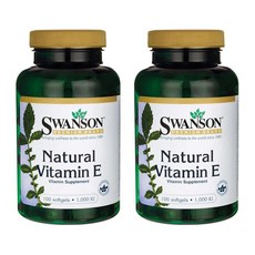 Swanson 斯旺森 維生素E軟膠囊 1000IU, 100顆, 2罐
