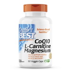 Doctor's BEST 輔酶Q10左旋肉鹼鎂素食膠囊, 1個, 90顆
