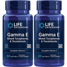 LIFE EXTENSION Gamma E維生素E軟膠囊, 60顆, 2罐
