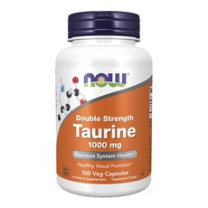 NOW Foods 雙倍牛磺酸植物膠囊 1000mg, 1罐, 100顆