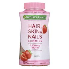 NATURE'S BOUNTY 生物素營養軟糖 2500mcg 草莓口味, 1罐, 220顆