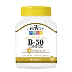 21St Century 緩釋維生素B50複方錠, 60顆, 1罐