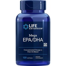 LIFE EXTENSION EPA&DHA魚油軟膠囊, 120顆, 1罐