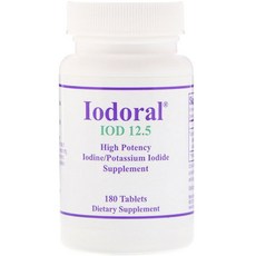 Optimox IOD 12.5碘化鉀補充錠, 180顆, 1罐